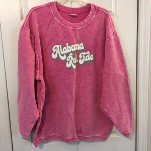 Alabama Roll Tide  Pink Distressed Sweatshirt